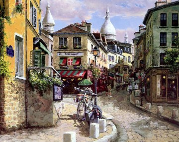 UX004 ヨーロッパの街並み Oil Paintings